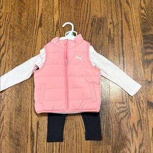 Puma Girls sz 18 months Pink Quilted Vest